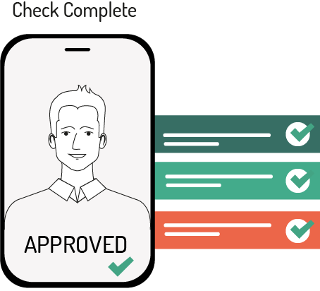Phone screen verifying identity